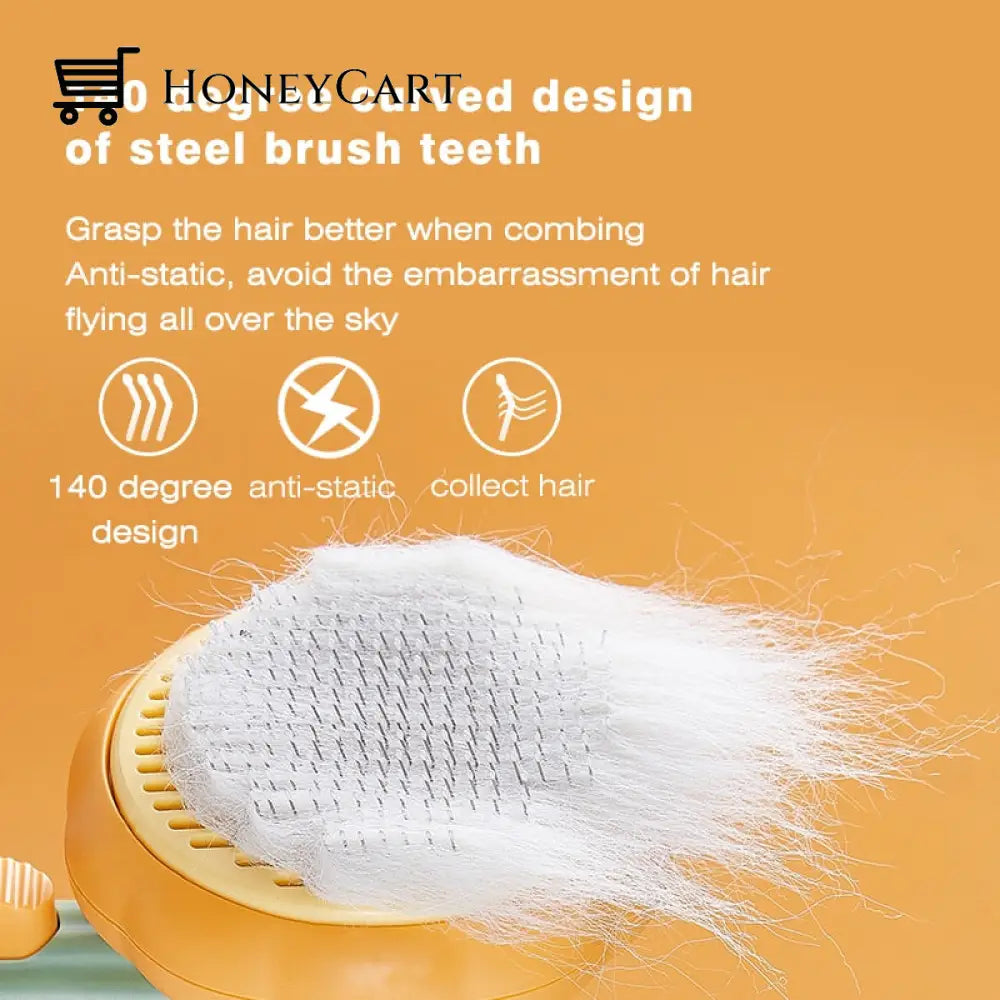 Pumpkin Pet Fur Brush