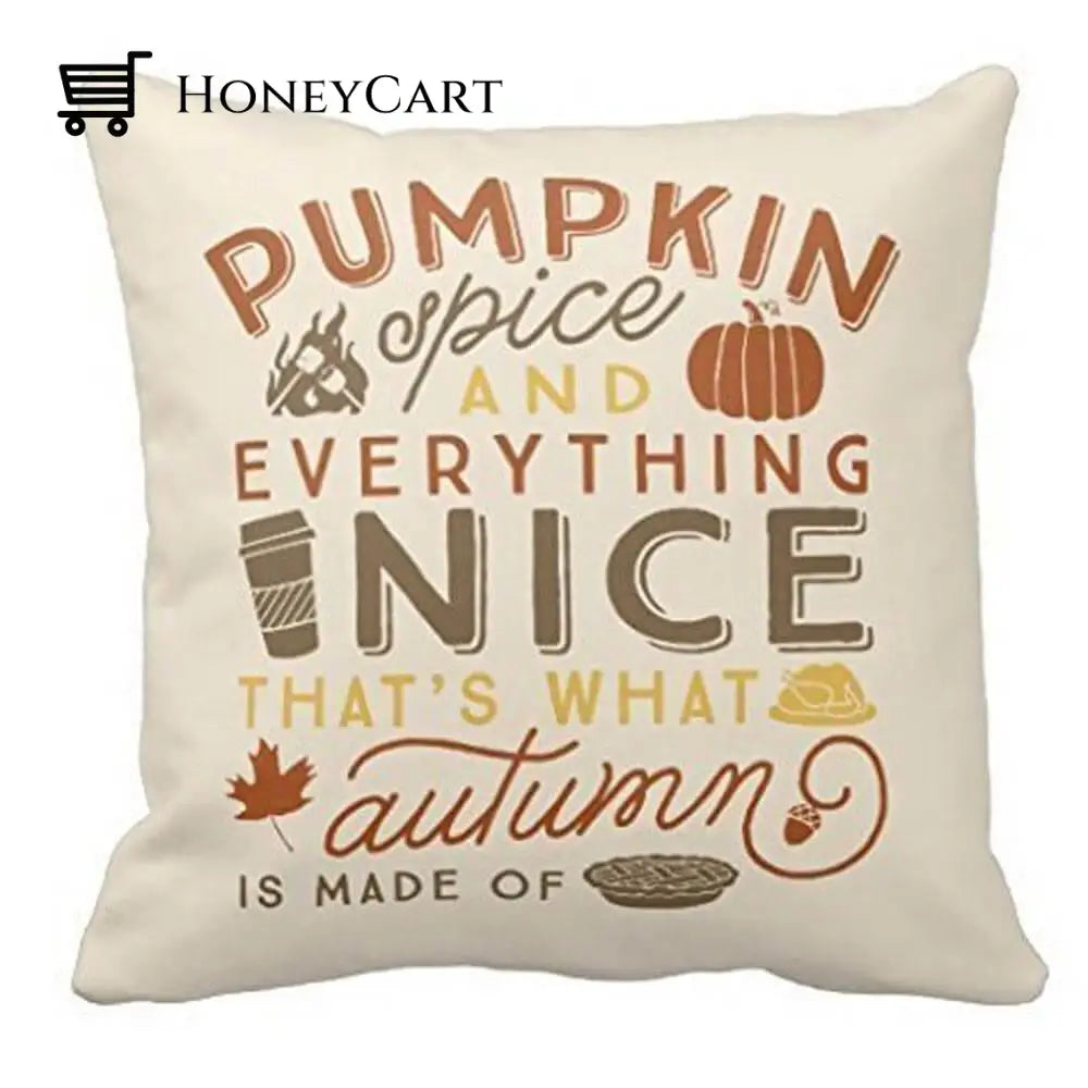 Pumpkin Spice Fall Halloween Pillow Cases