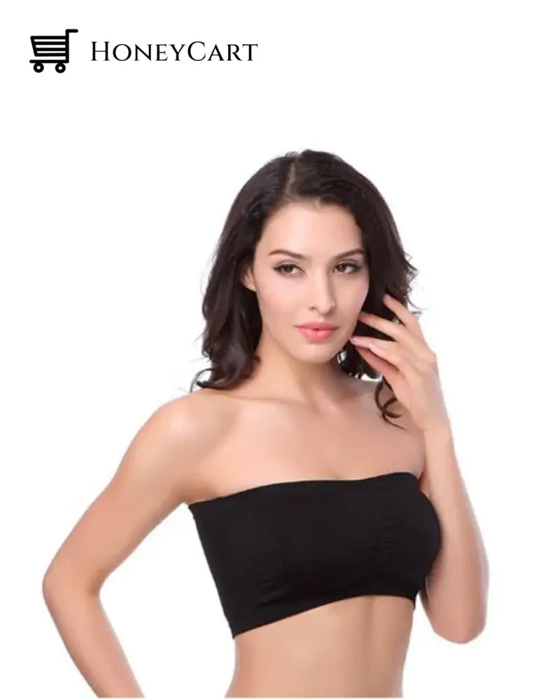 Pure Comfort Wireless Strapless Bra Black / S Underwear