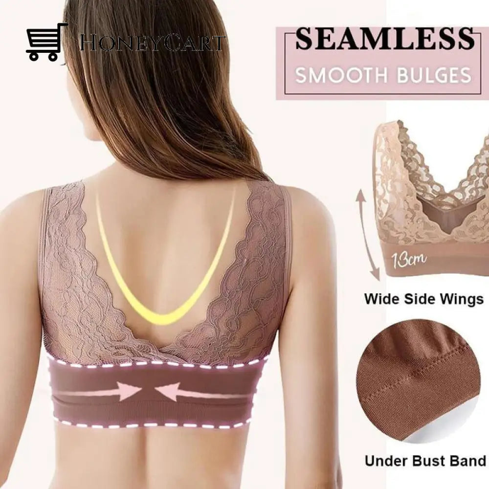 Push Up Comfort Super Elastic Breathable Lace Bra Business & Industrial