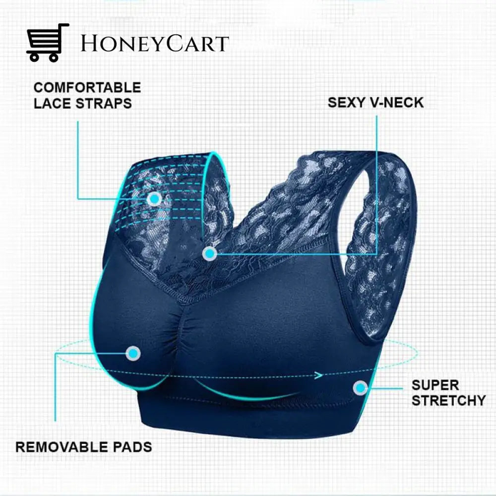 Push Up Comfort Super Elastic Breathable Lace Bra Business & Industrial