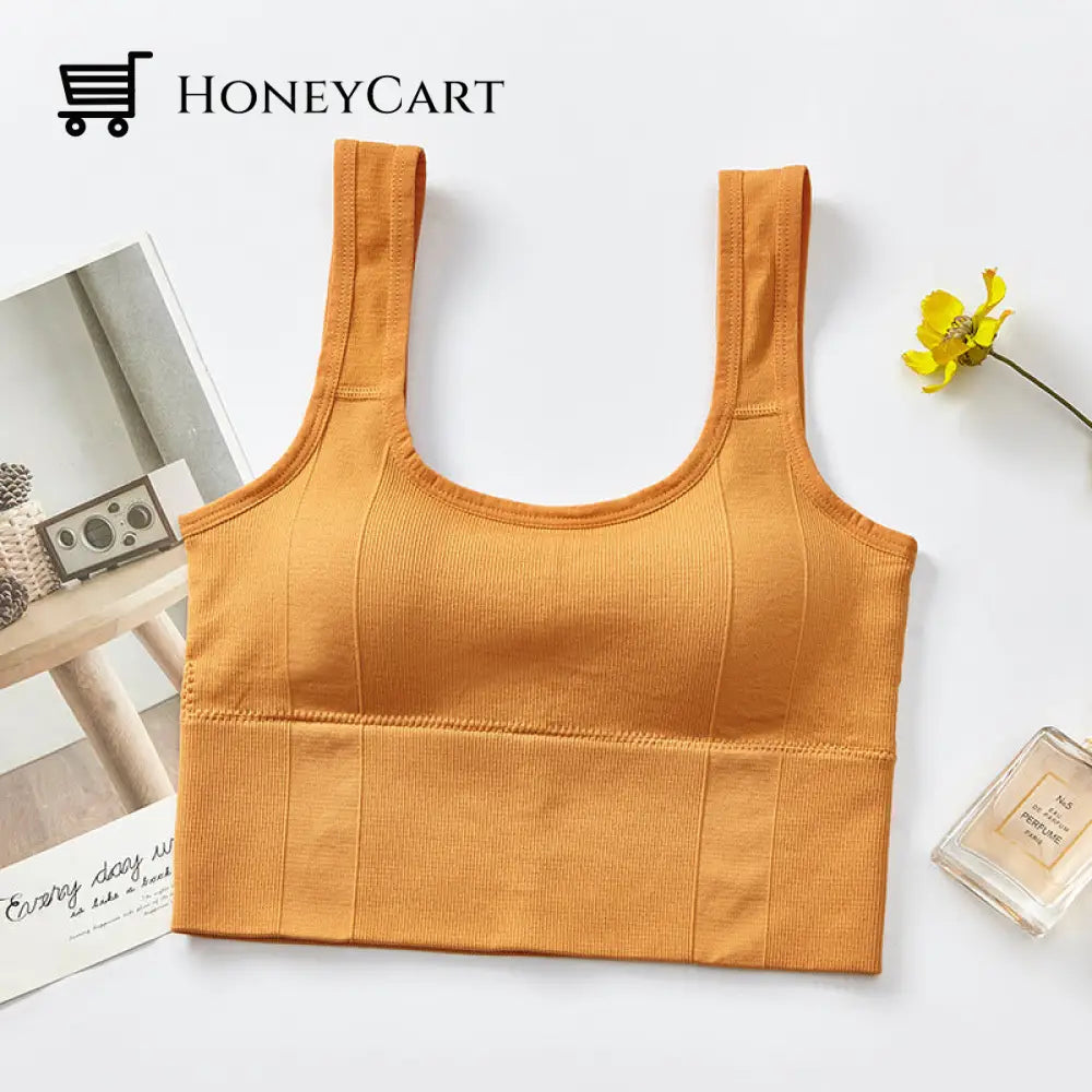 Push-Up Sports Vest Yellow / One Size