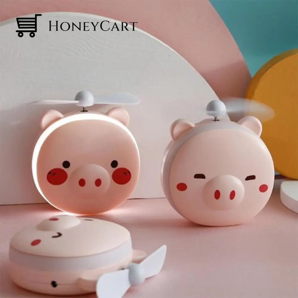 Rechargeable Piggy Mini Led Makeup Light Mirror Face Mirrors