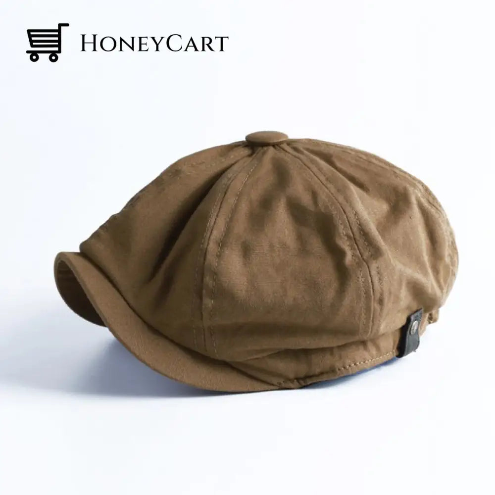 Retro Hat For Men Brown / M (55-58Cm)