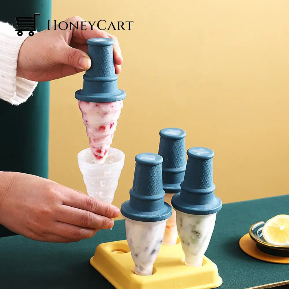 Reusable Ice Cream Popsicle Mold Pack Cones