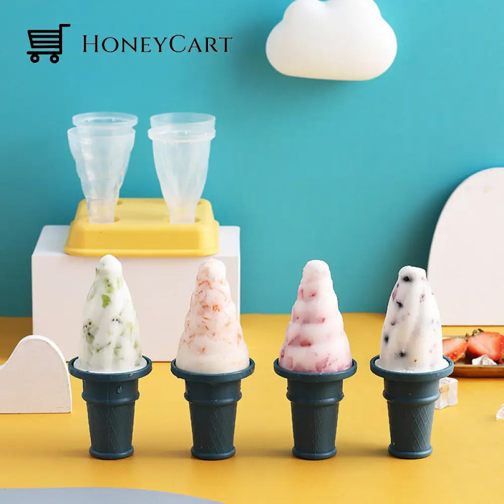 Reusable Ice Cream Popsicle Mold Pack Cones