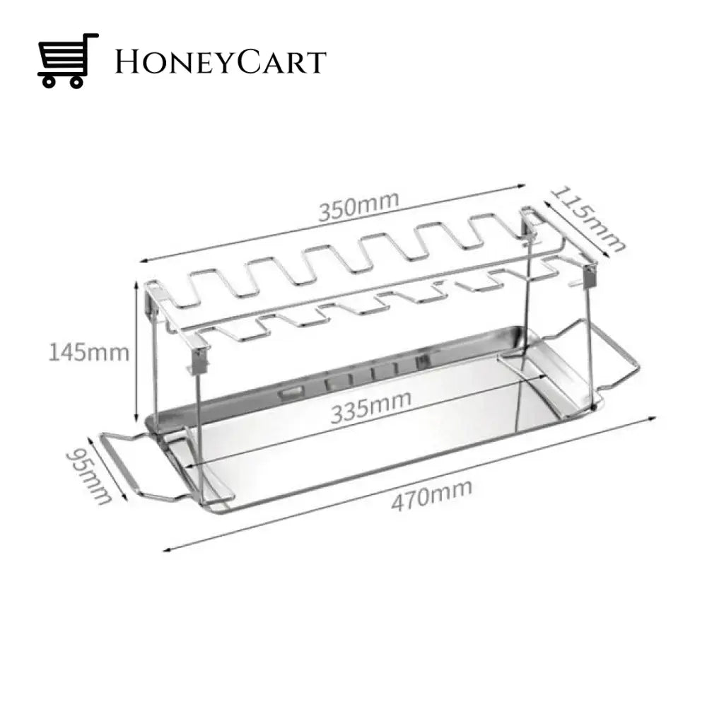 Roasted Chicken Rack Holder Rack+Tray