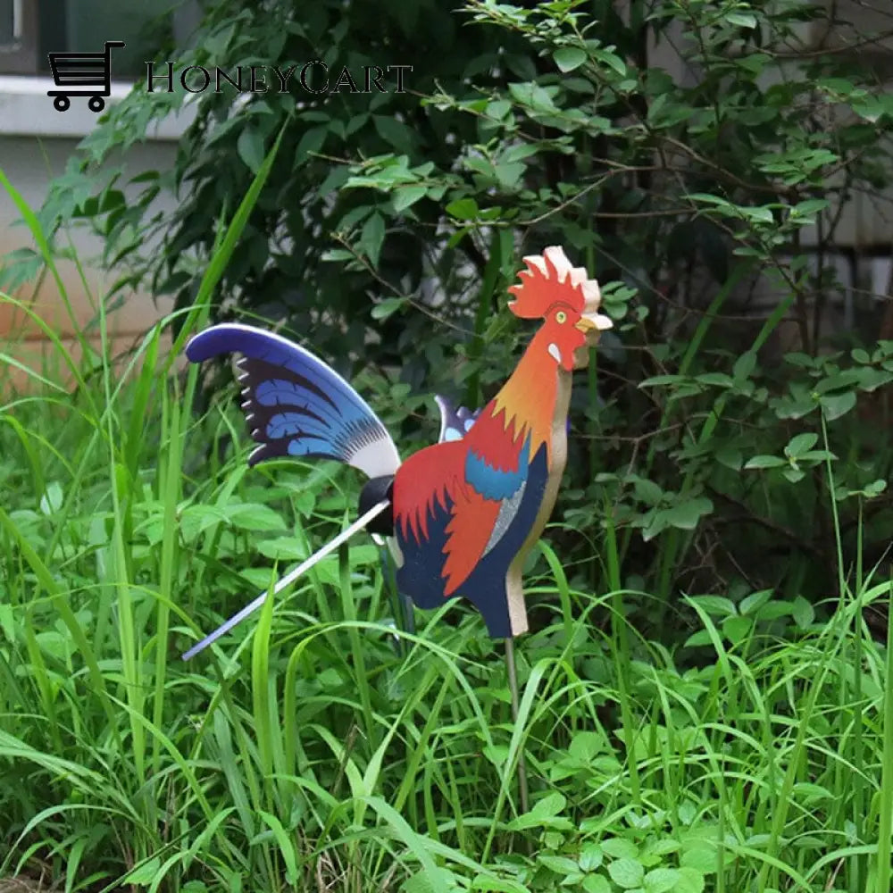 Rooster Windmill Garden Courtyard Farm Decor