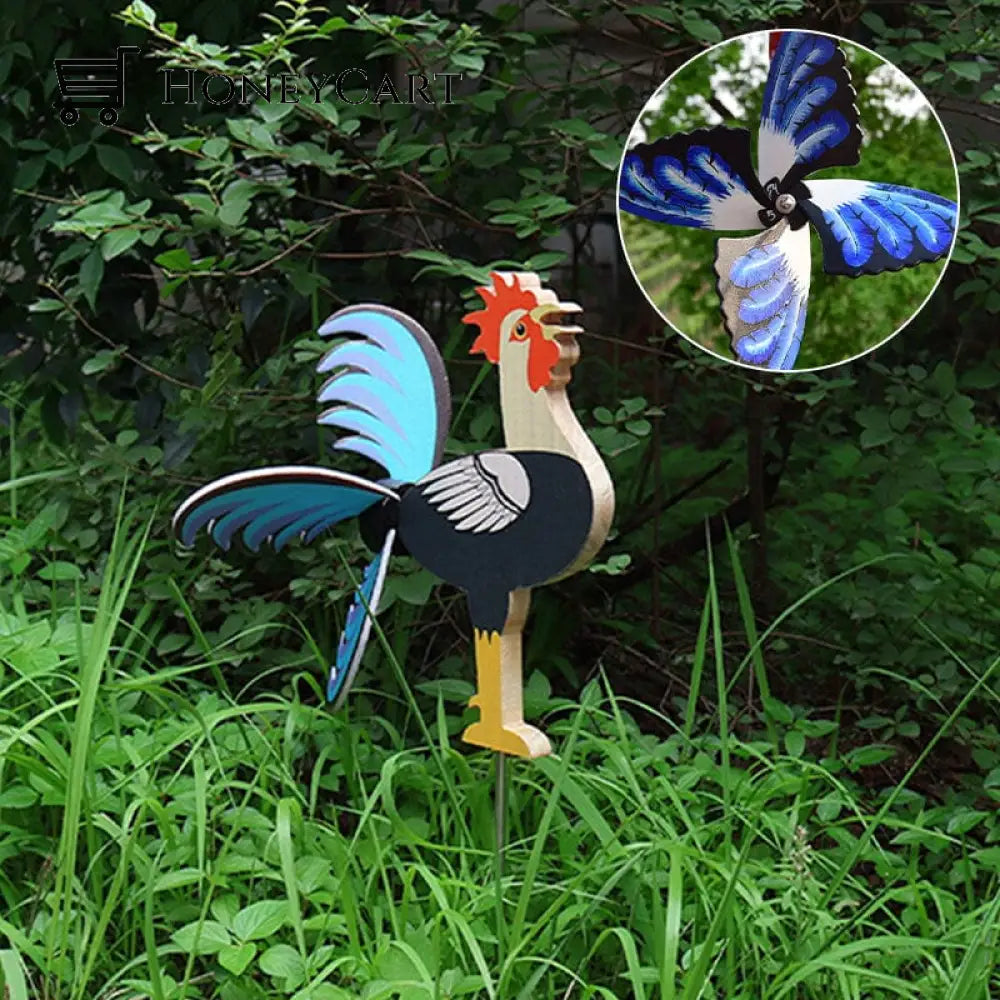 Rooster Windmill Garden Courtyard Farm Decor
