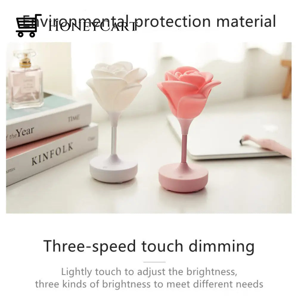 Rose Flower Romantic Touch Night Light Lamps