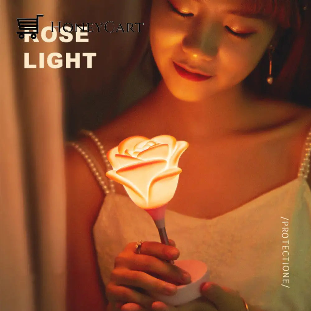 Rose Flower Romantic Touch Night Light Lamps