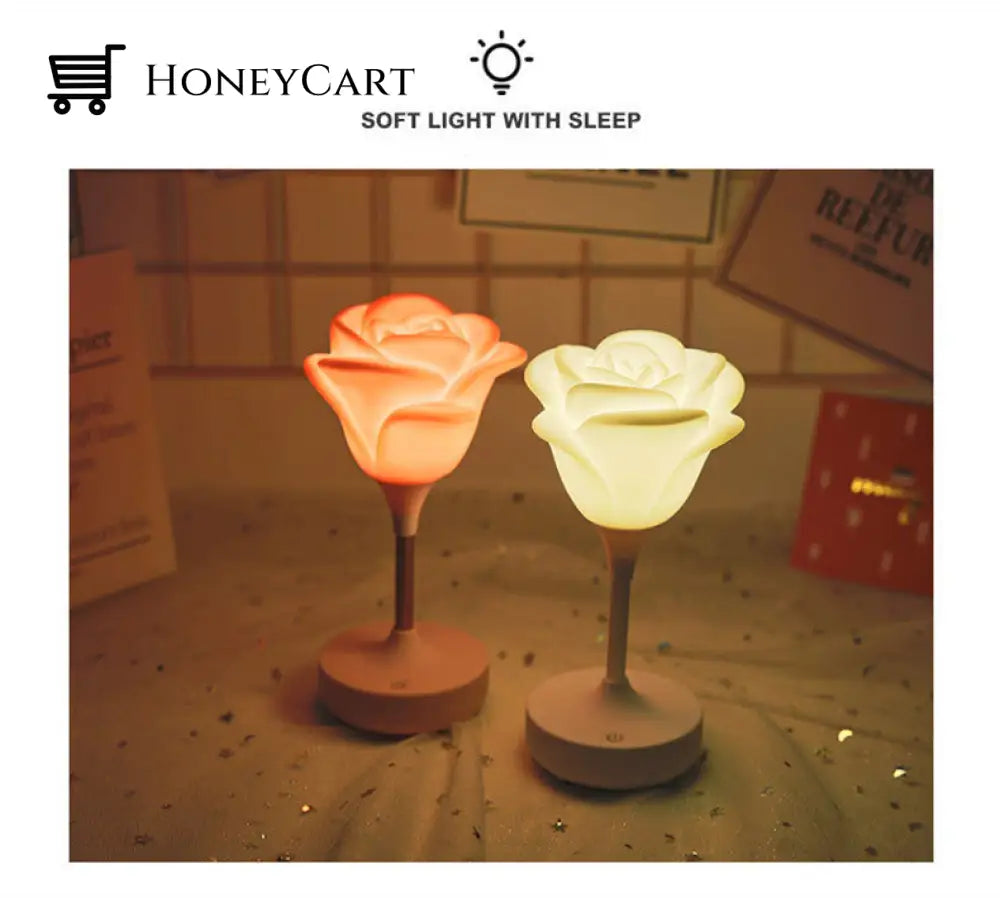 Rose Flower Romantic Touch Night Light Lamps