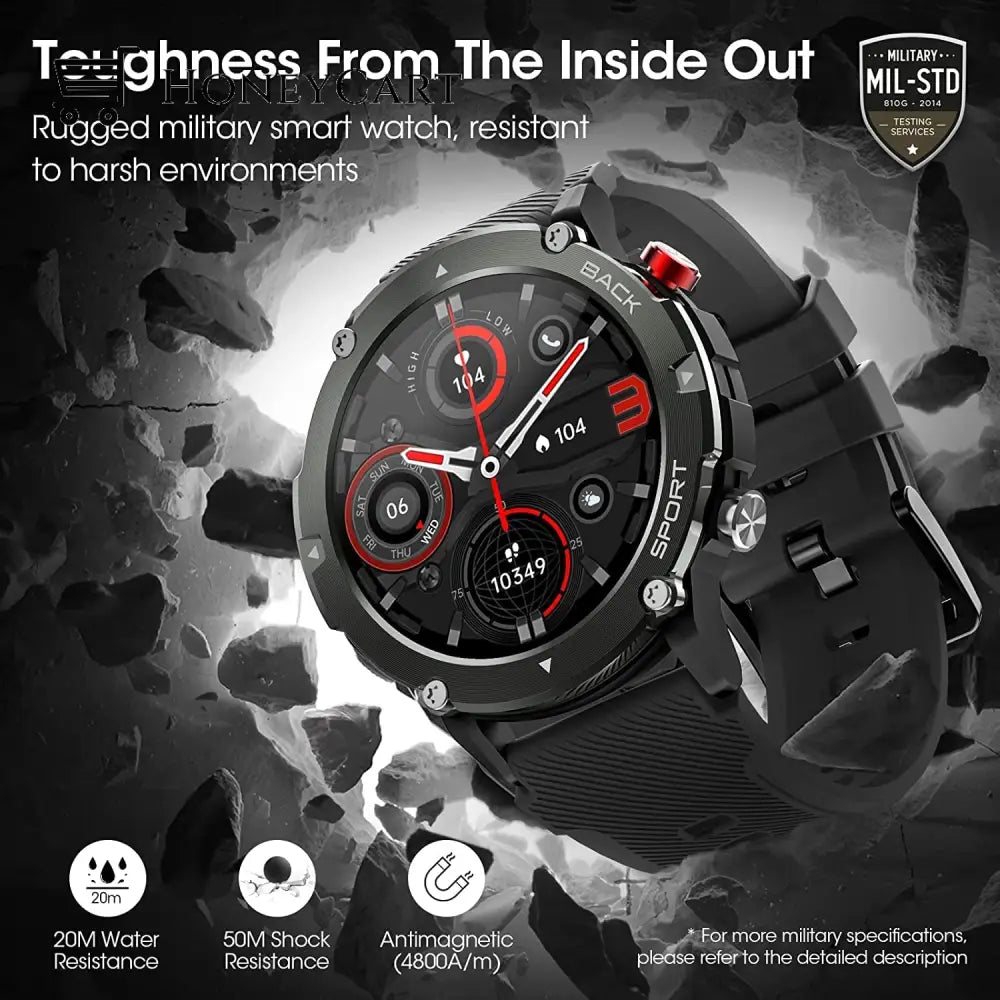 Rugged Military Smartwatch Gvaxis Watch