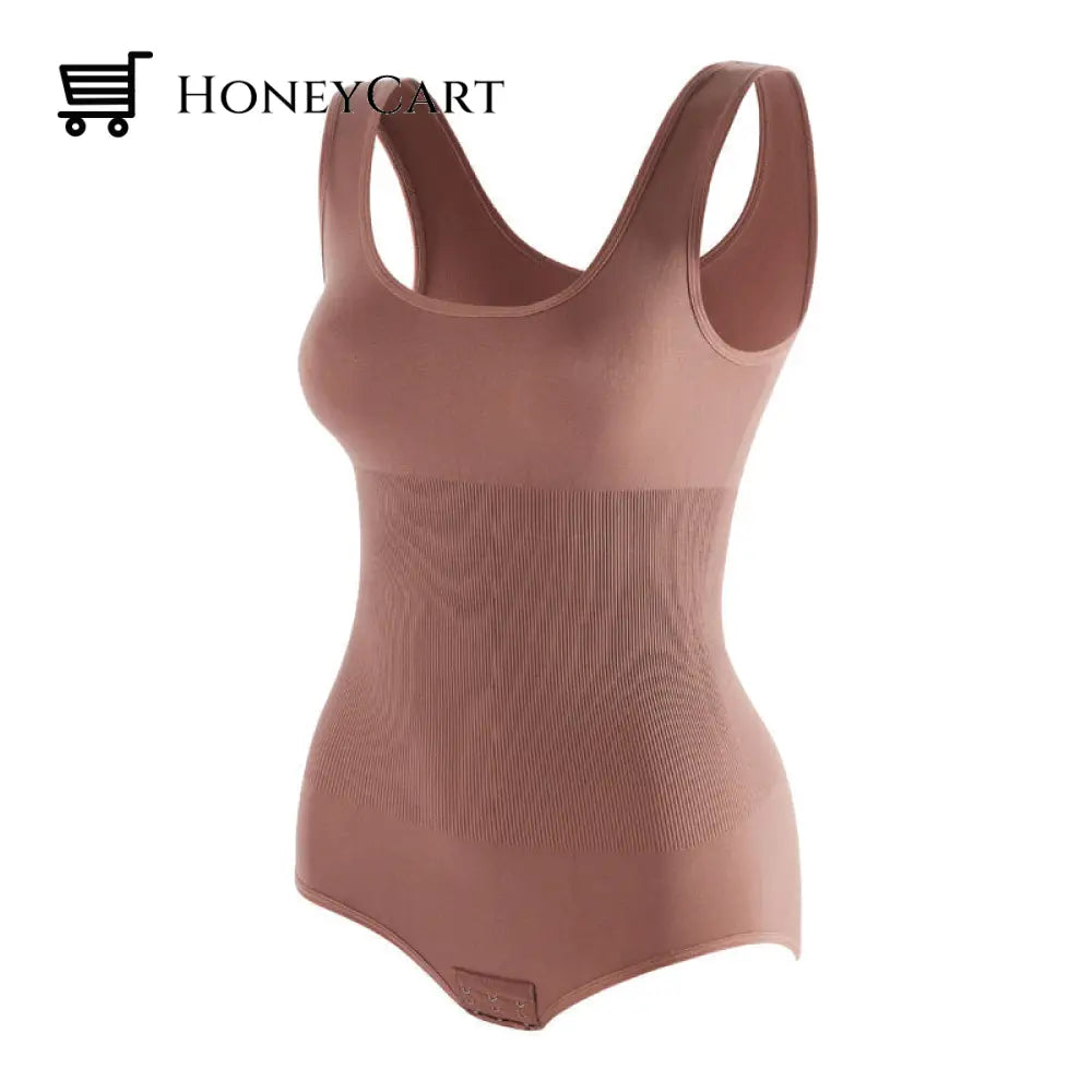 Seamless One-Piece Body Shaper Brown / Xs/S