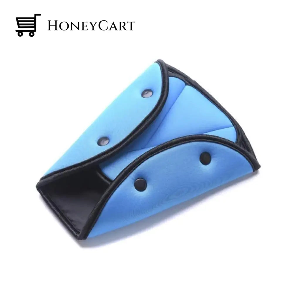 Seat Belt Adjuster For Kids Adults Blue / Tool