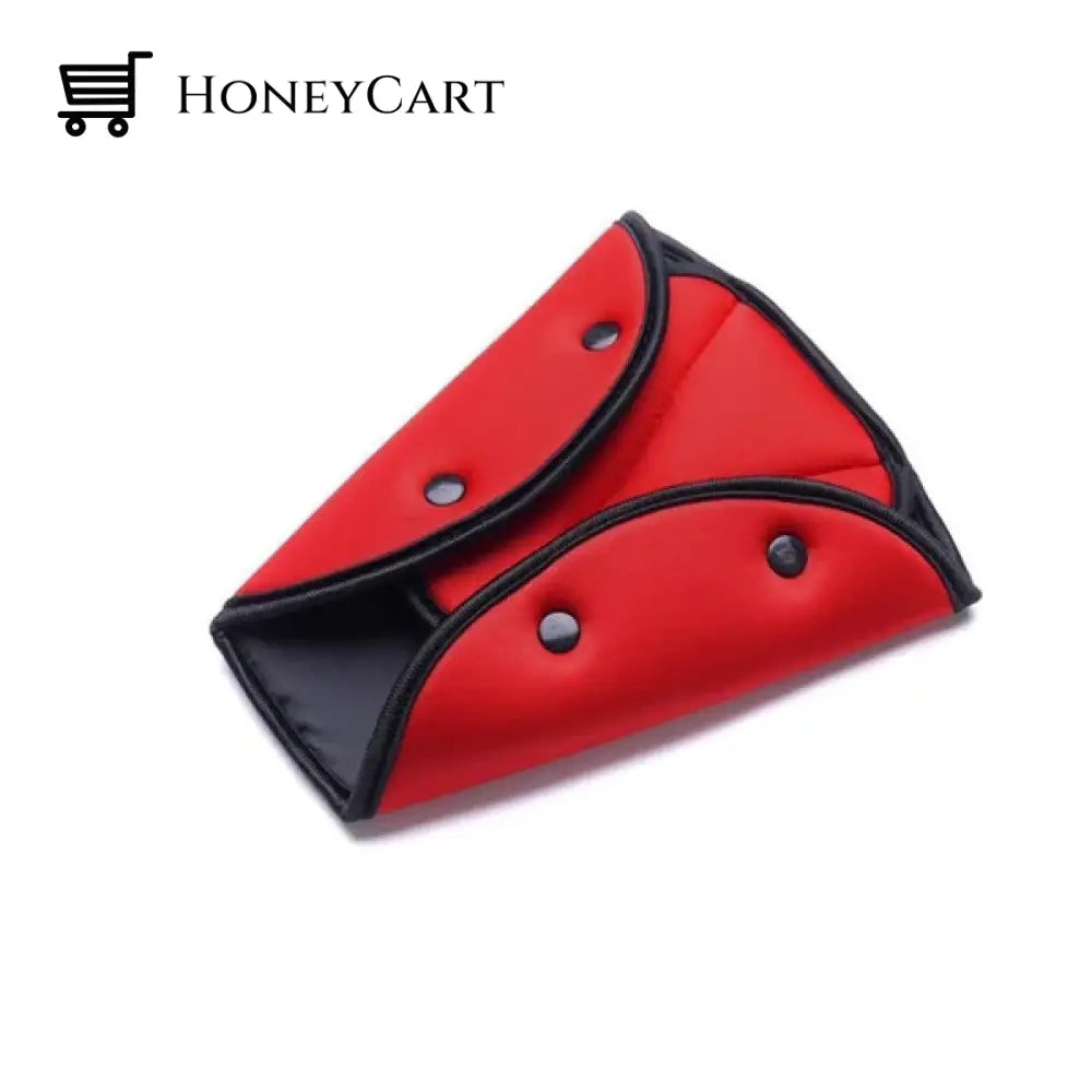 Seat Belt Adjuster For Kids Adults Red / Tool