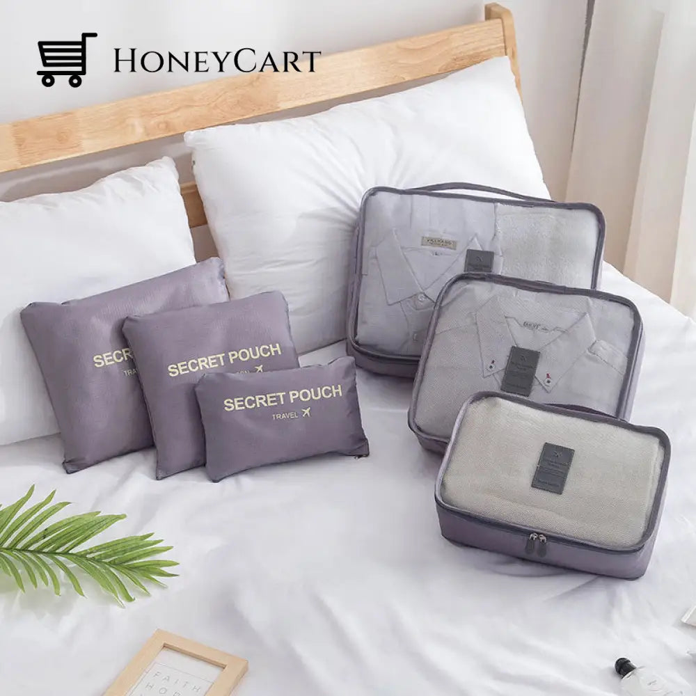 Set Of 7 Travel Storage Bags