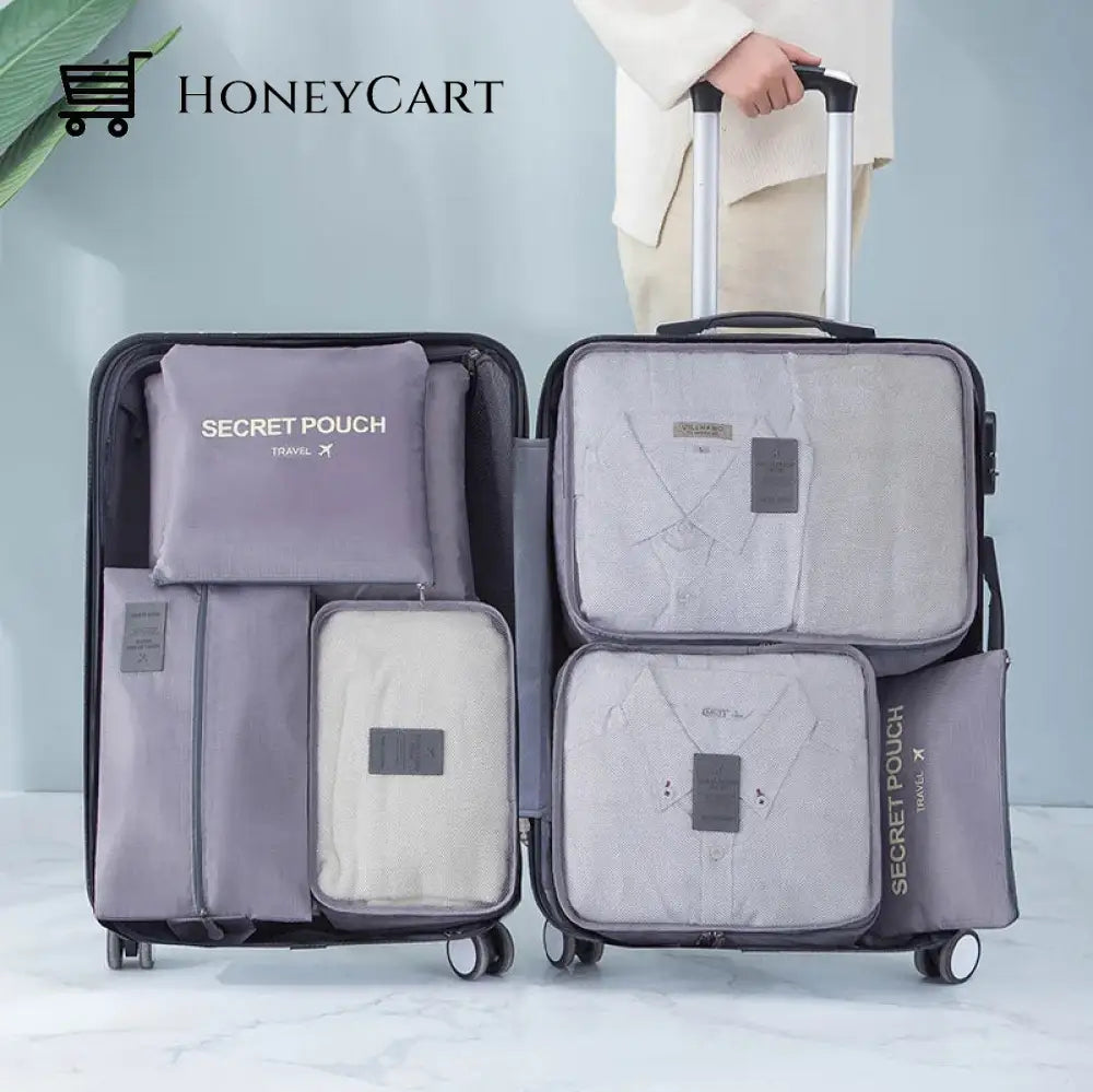 Set Of 7 Travel Storage Bags