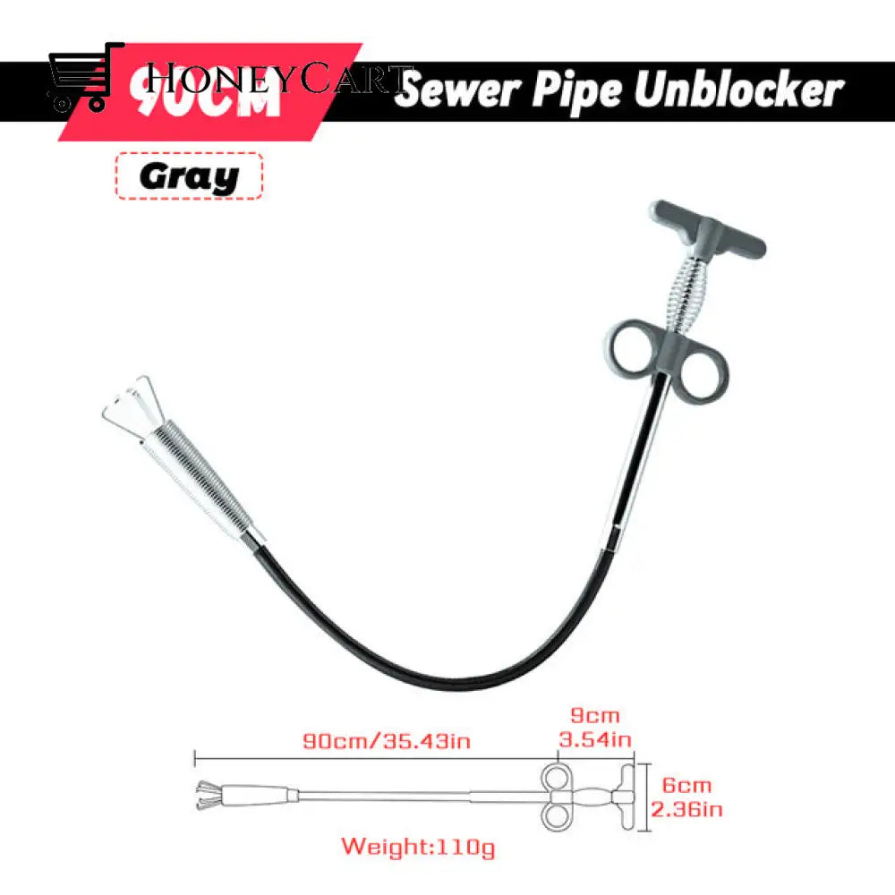 Sewer Pipe Unblocker Gray 90Cm