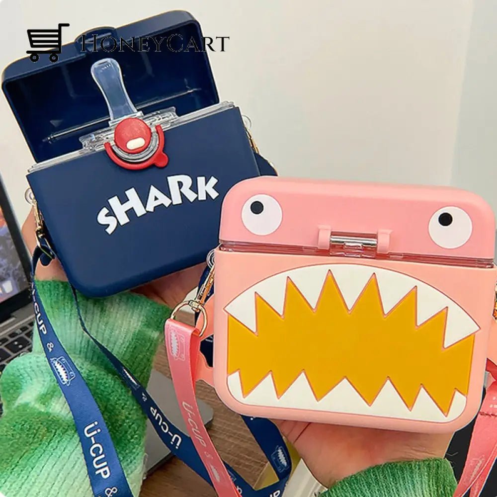 Shark Built-In Straw Water Bottle Bottles