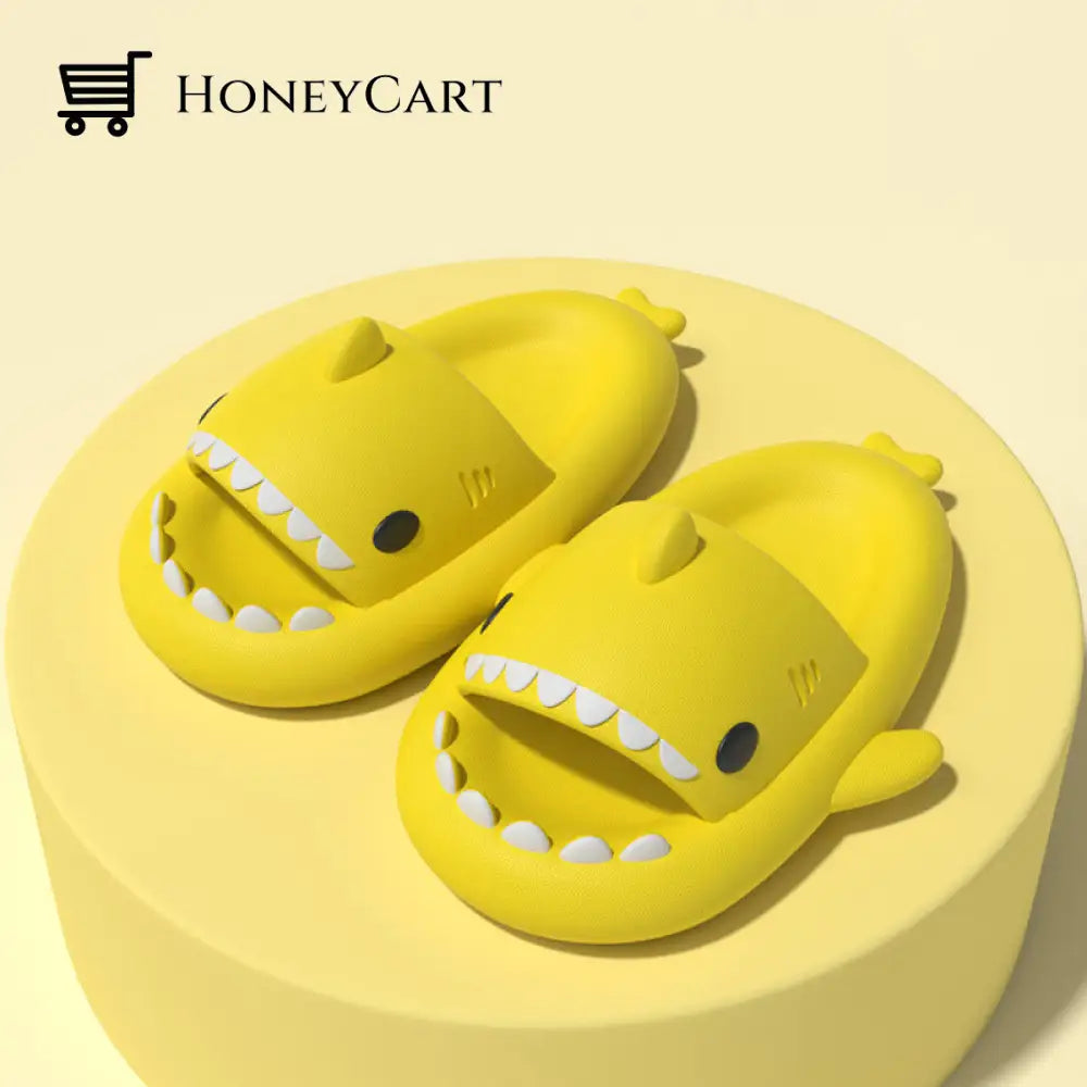 Shark Slide Sandals Yellow / 36-37