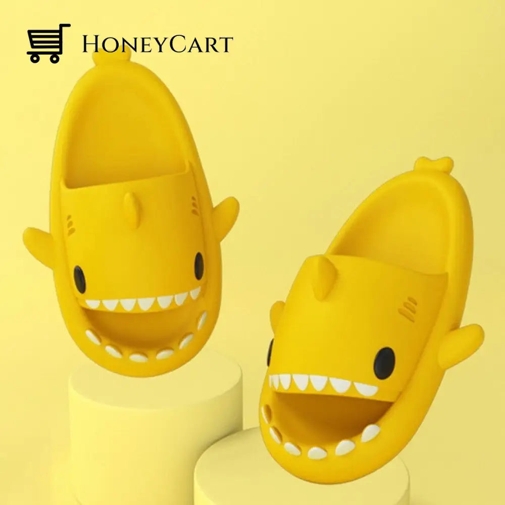 Shark Slippers - Flip Flops Anti-Skid Couple Fashion Shoes A-Yellow / 36-37