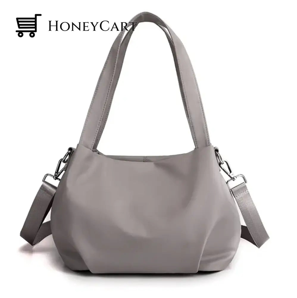 Shoulder And Cross-Body Light Versatile Casual Bag Light Gray Tool