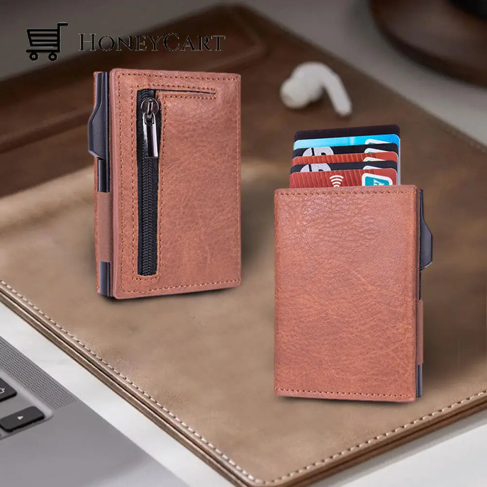 Side Push Auto Pop-Up Card Holder