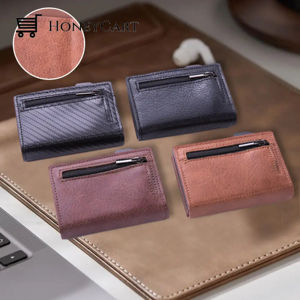 Side Push Auto Pop-Up Card Holder