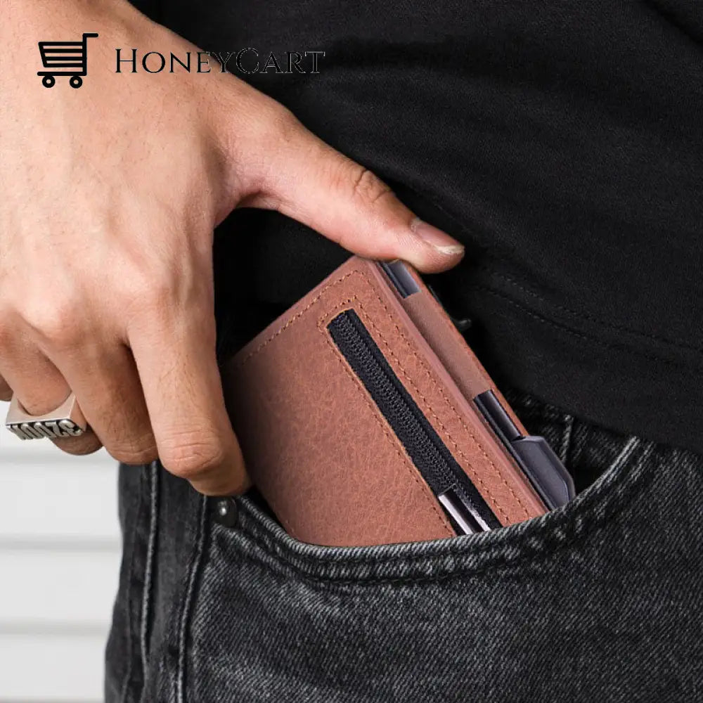 Side Push Auto Pop-Up Card Holder