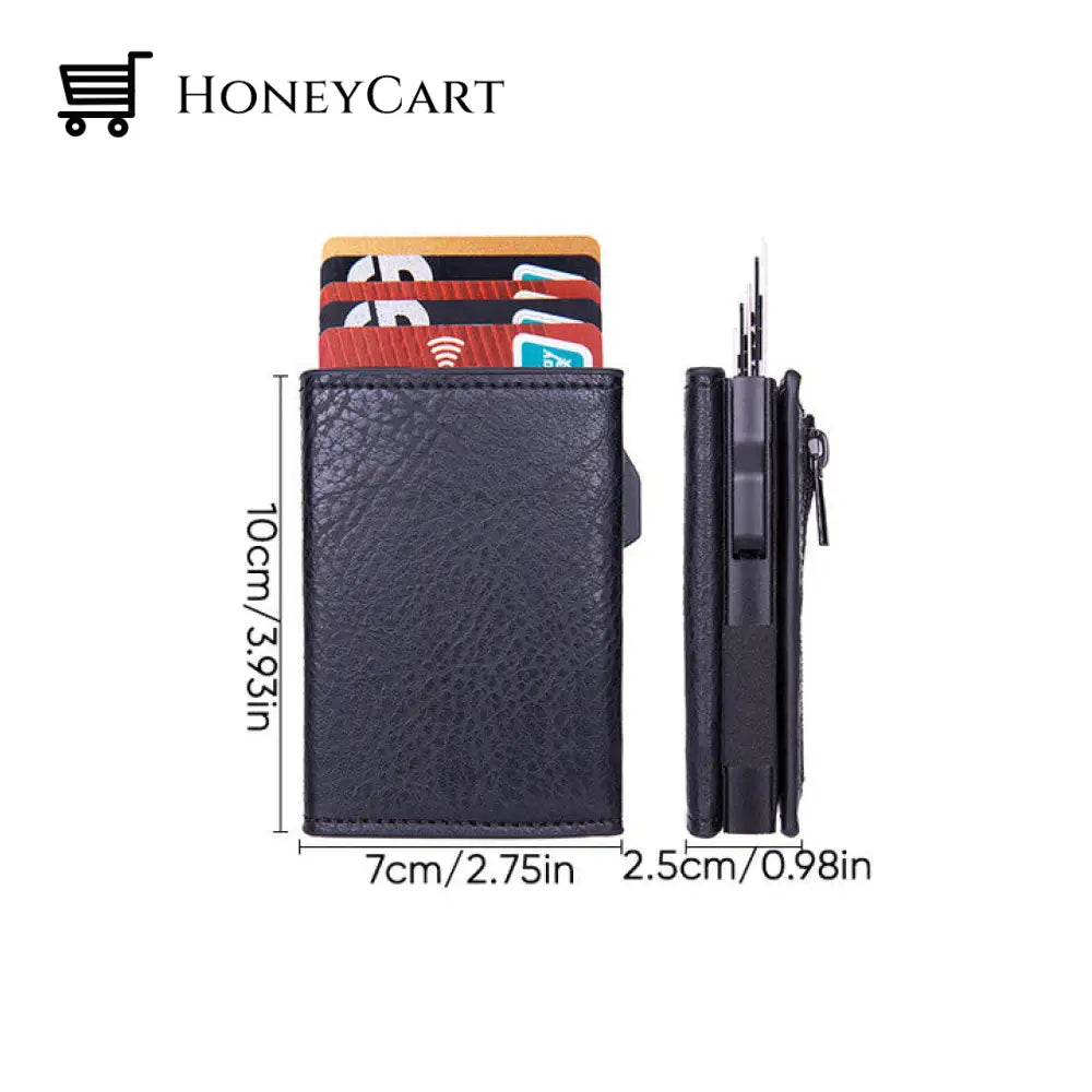 Side Push Auto Pop-Up Card Holder