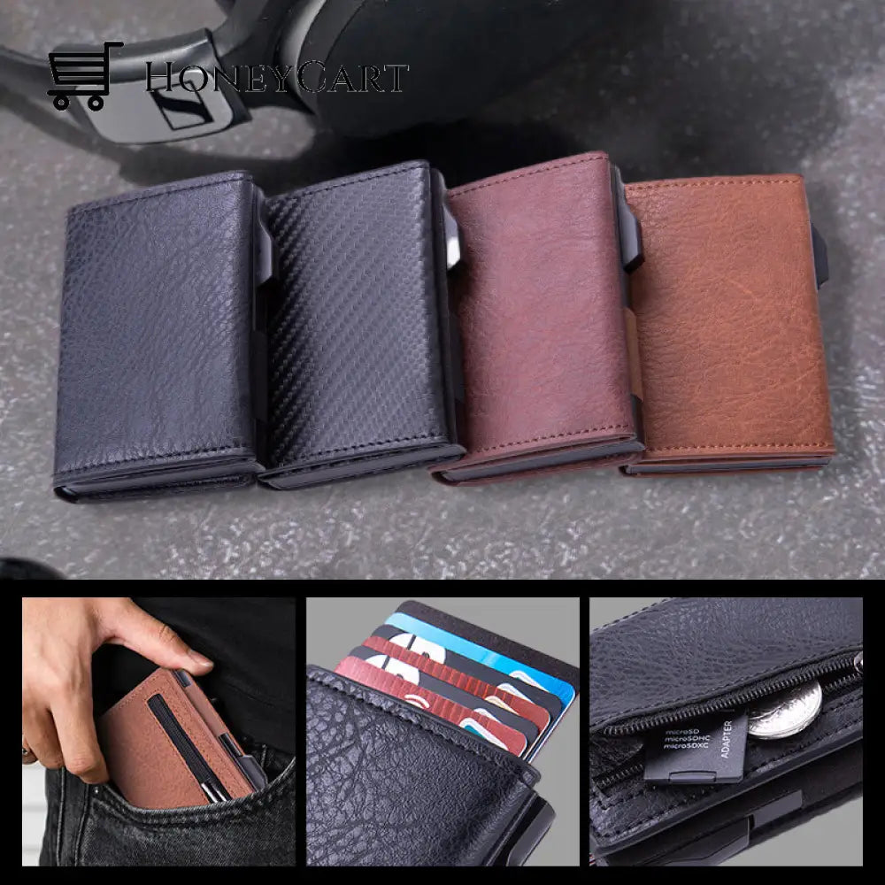 Side Push Auto Pop-Up Card Holder