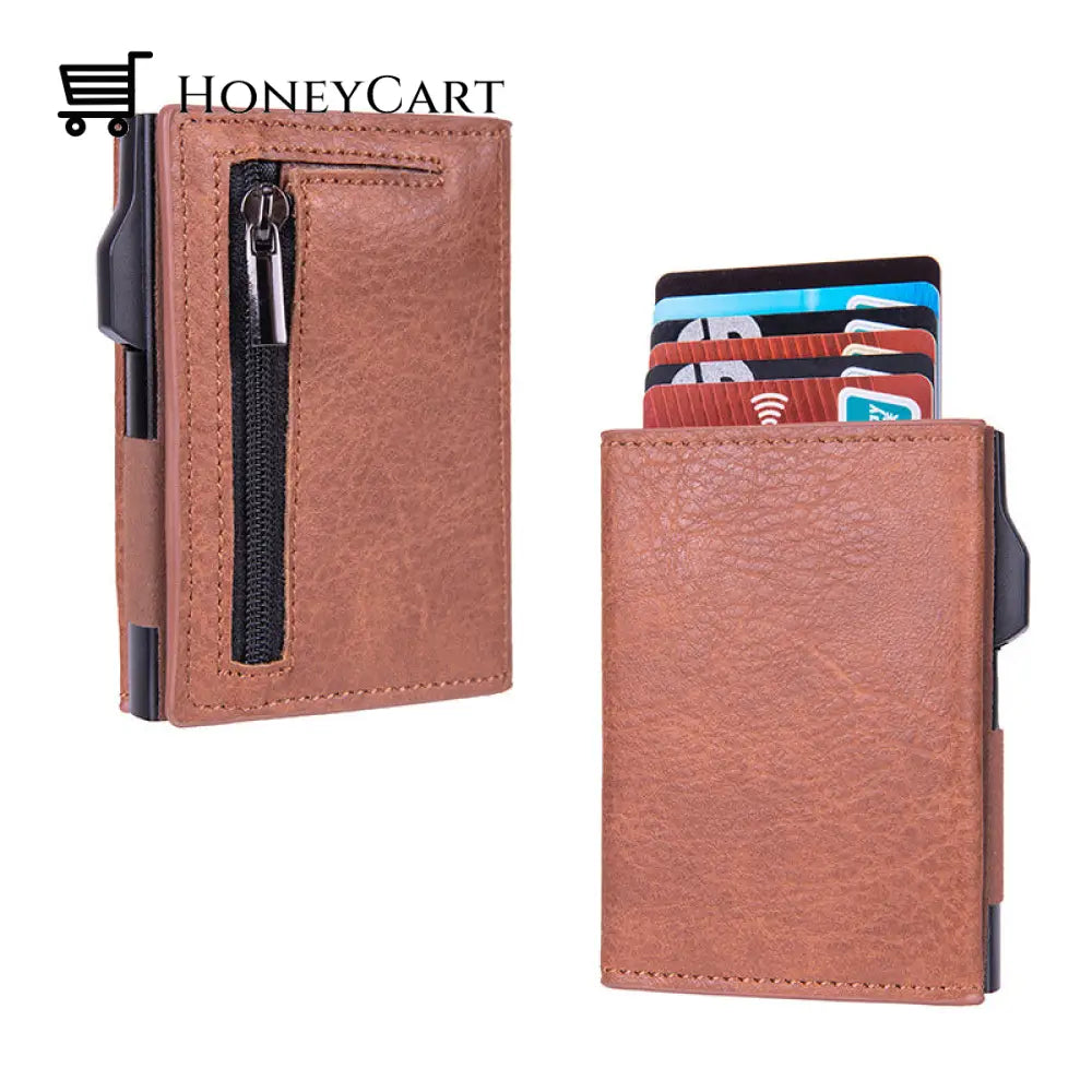Side Push Auto Pop-Up Card Holder Yellow
