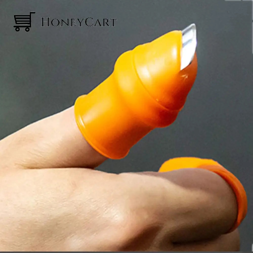 Silicone Finger Protector With Blade For Fruits