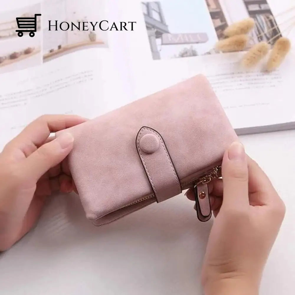 Small Trifold Leather Wallet For Women