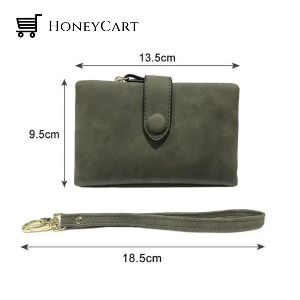 Small Trifold Leather Wallet For Women