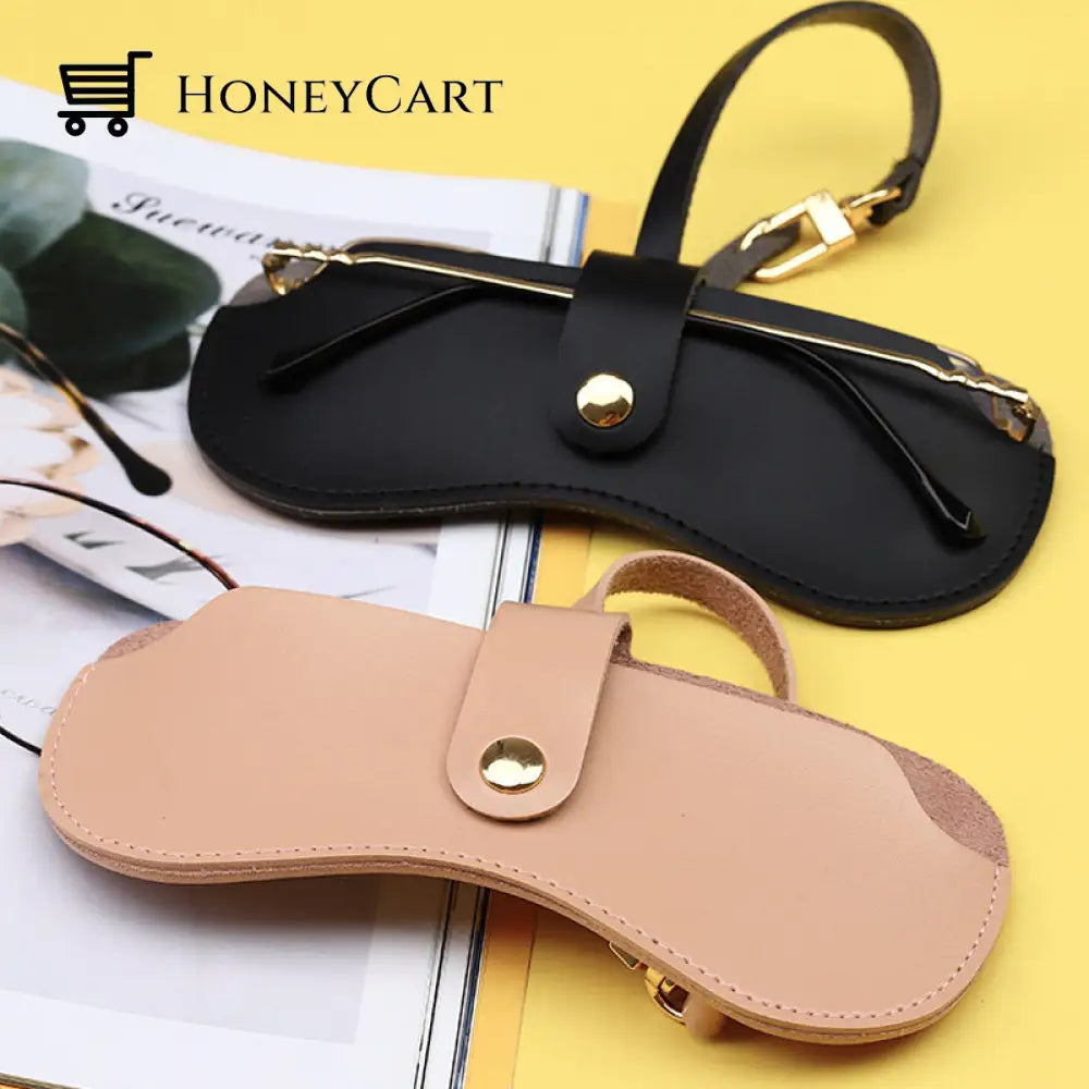 Soft Leather Sunglasses Bag