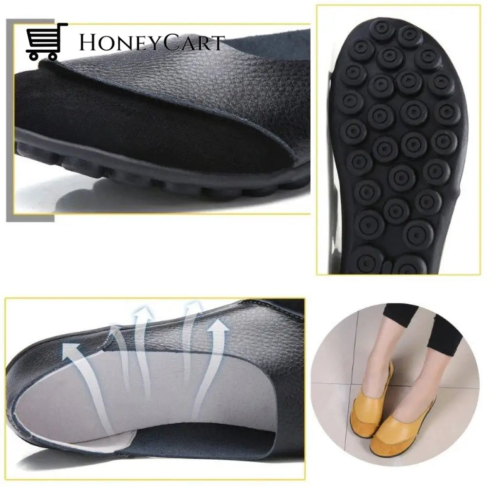Soft Leather Womens Bunion Moccasins
