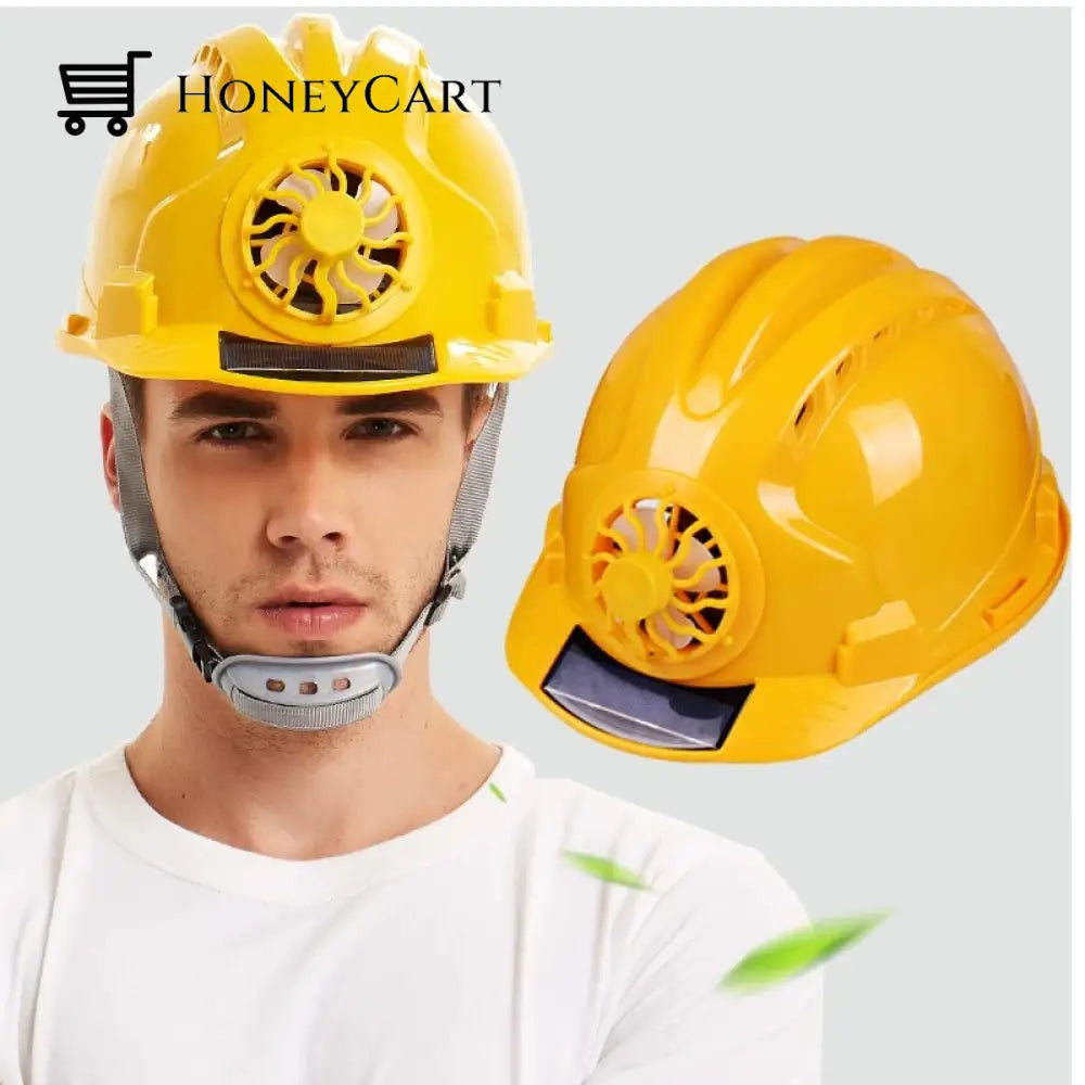 Solar Power Cooling Fan Safety Helmet Work Harnesses