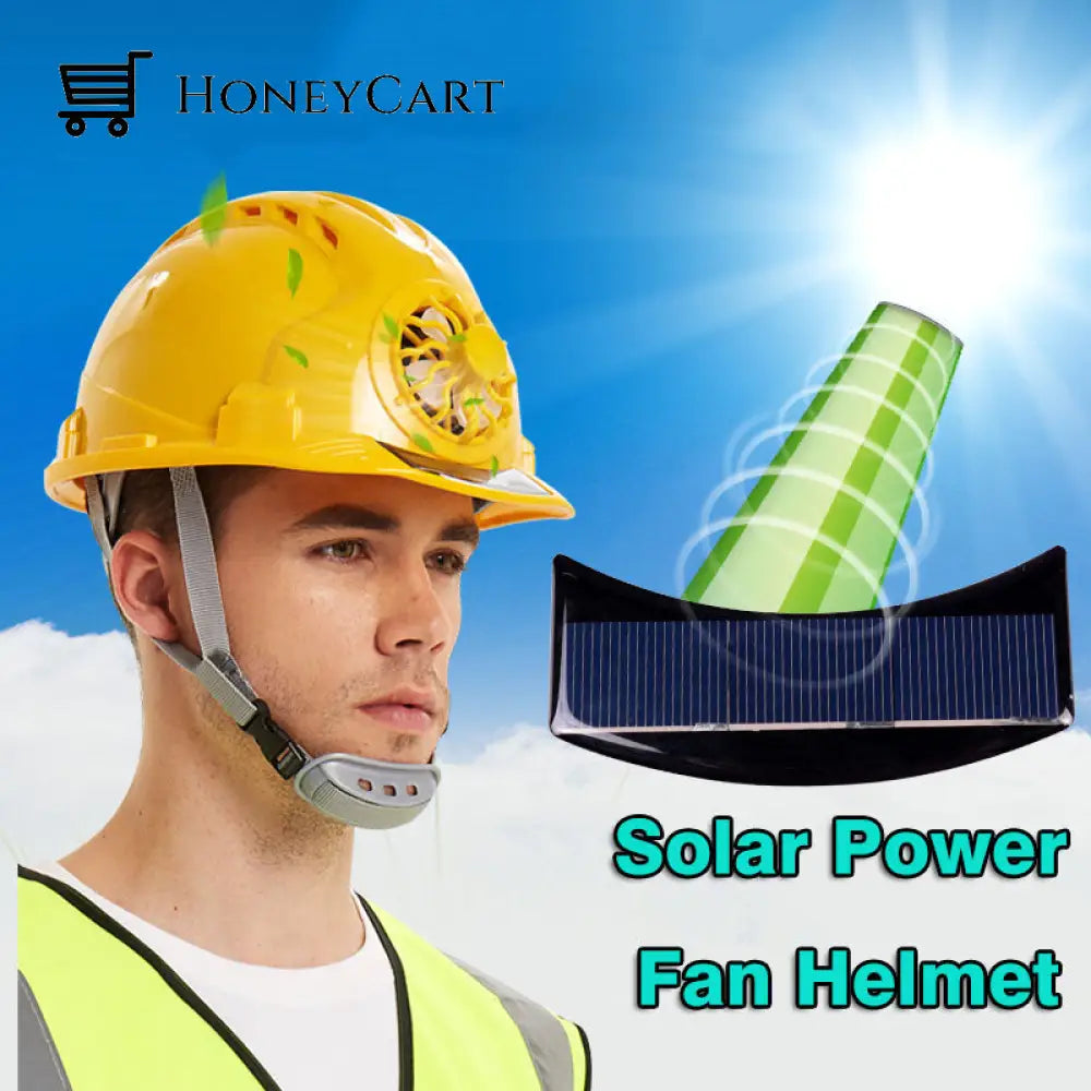 Solar Power Cooling Fan Safety Helmet Work Harnesses