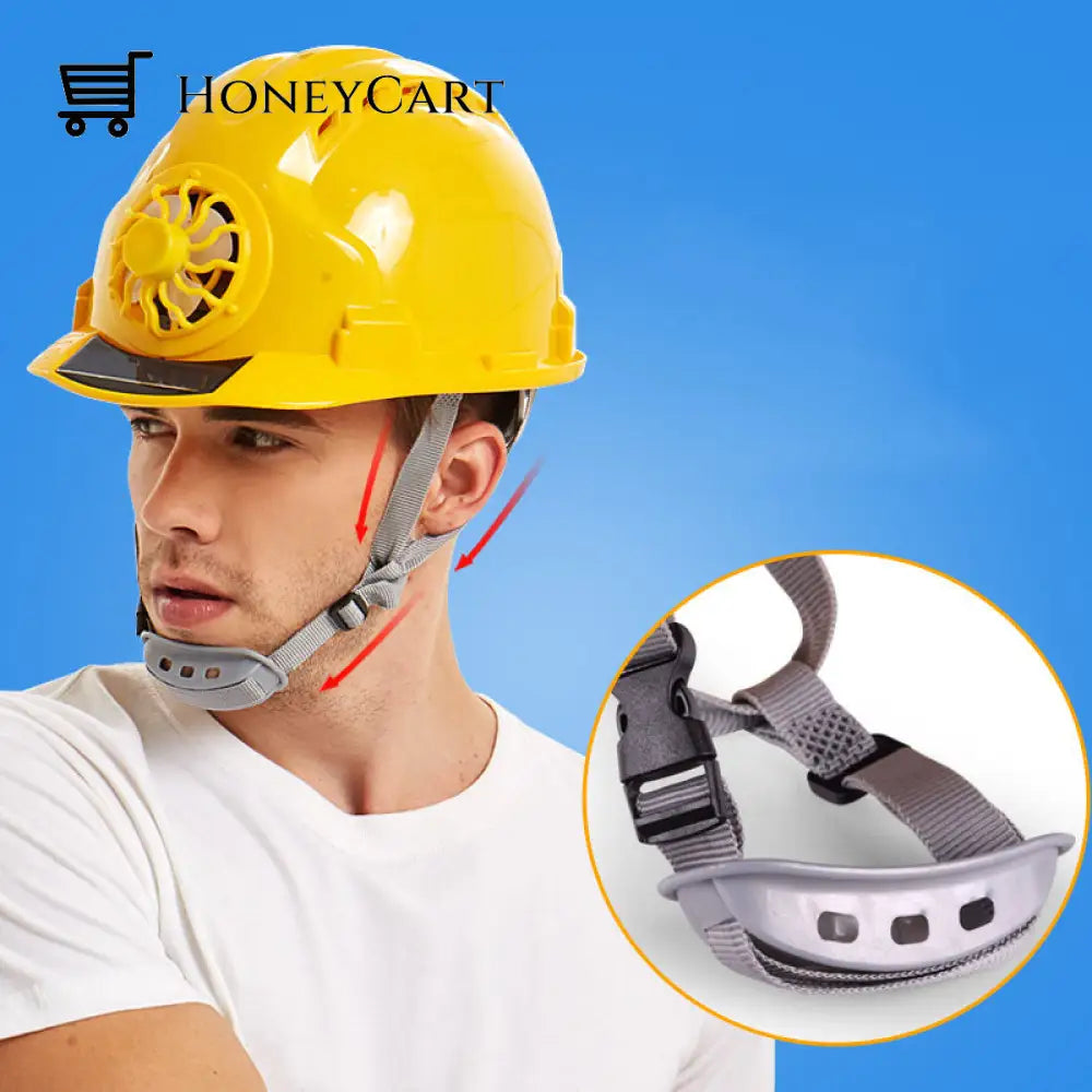 Solar Power Cooling Fan Safety Helmet Work Harnesses