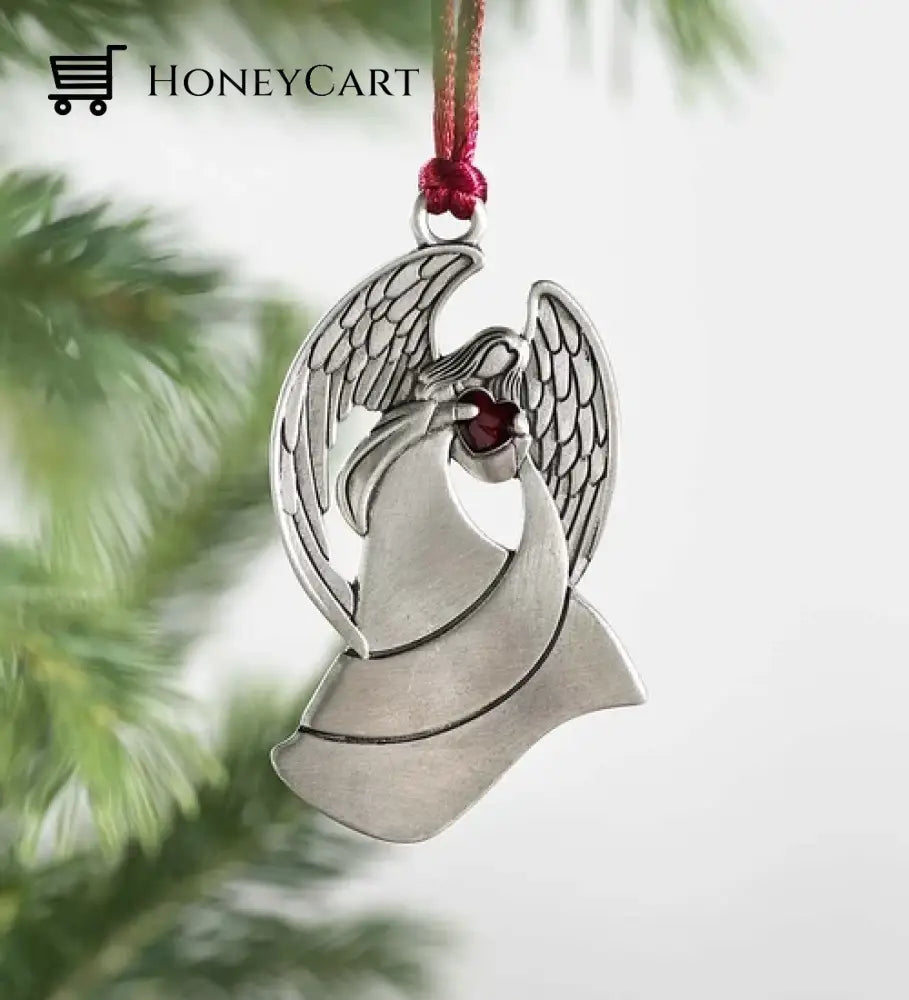Solid Pewter Christmas Tree Ornament Angel Tool