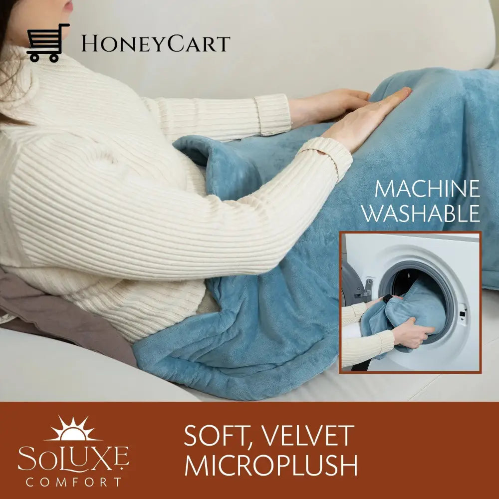 Soluxe Electric Weighted Neck And Back Heating Pad Wellness