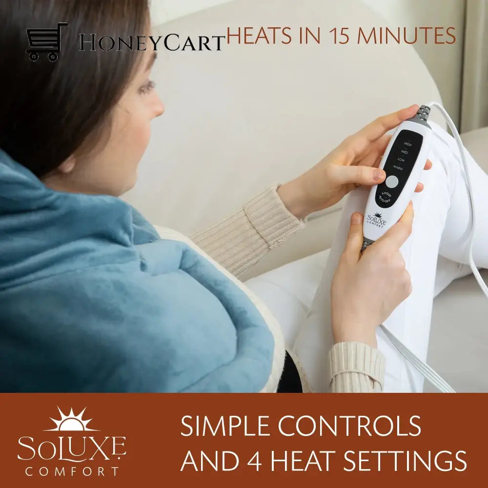 Soluxe Electric Weighted Neck And Back Heating Pad Wellness