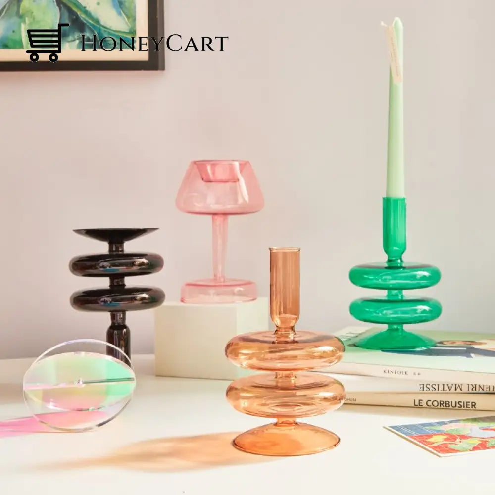 Spiral Geometric Candle Holders