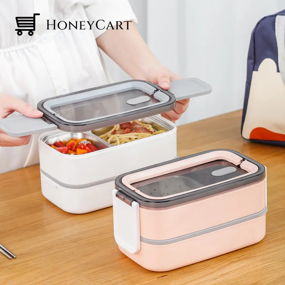 Stainless Steel Sealed Fresh-Keeping Box With Water-Proof Lunch Home Cj
