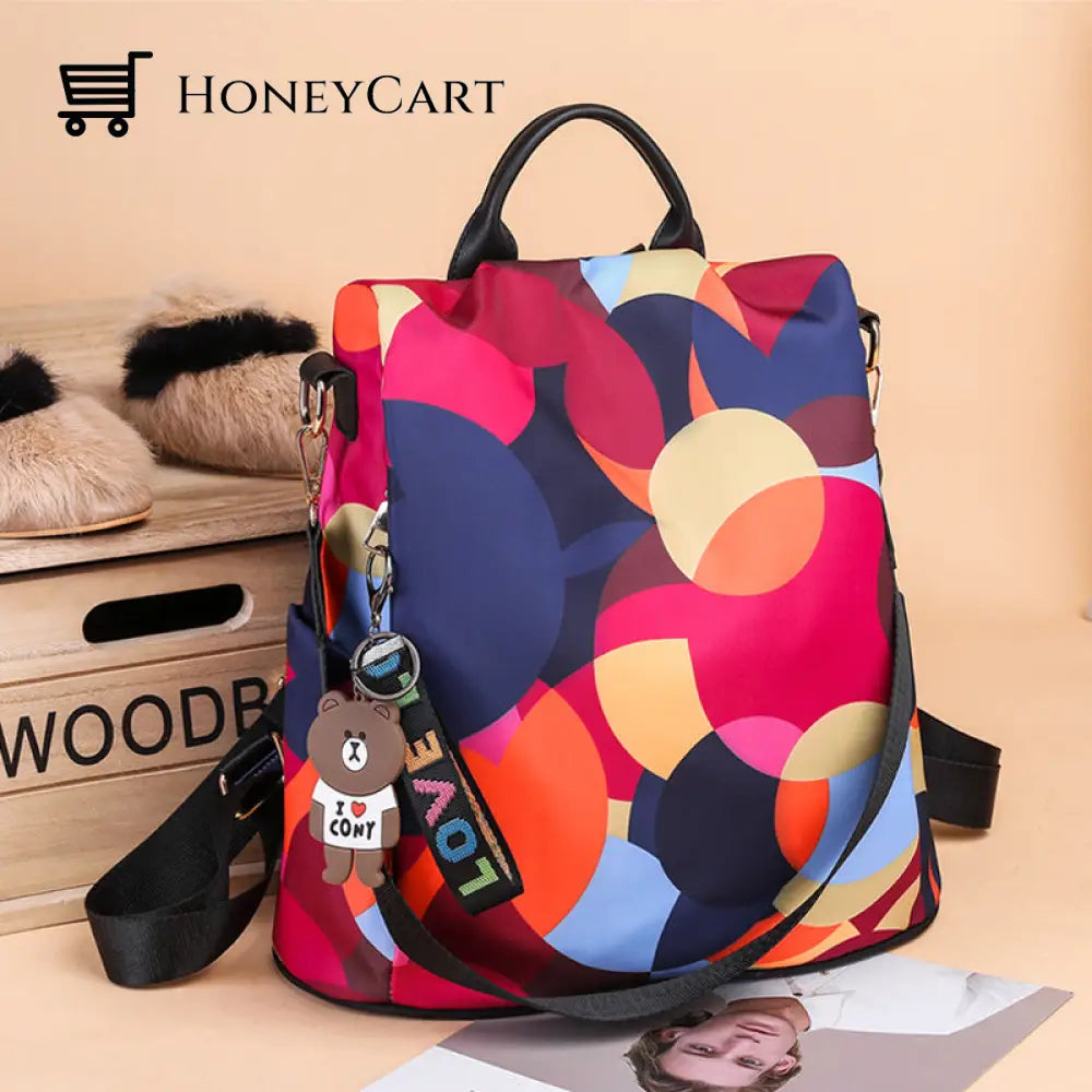 Student Waterproof Nylon Anti-Theft Backpack Bag