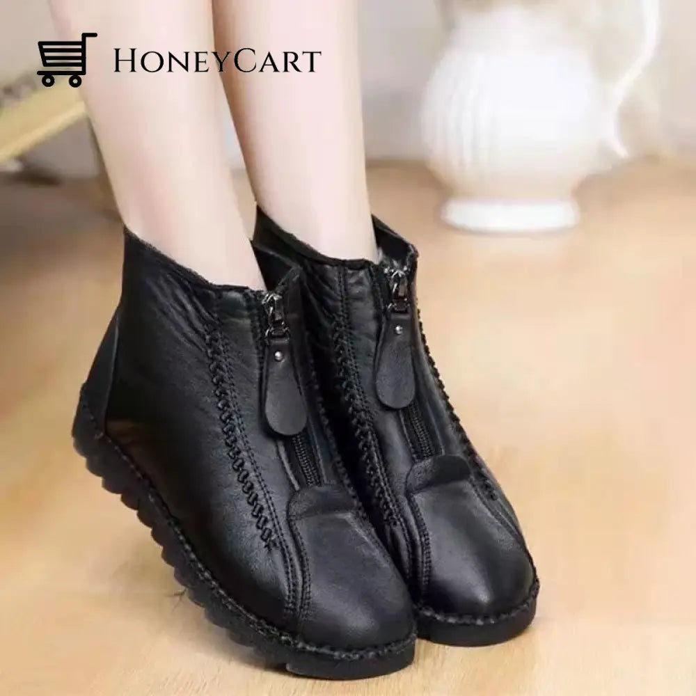 Stylish Snow Boots Black / 35
