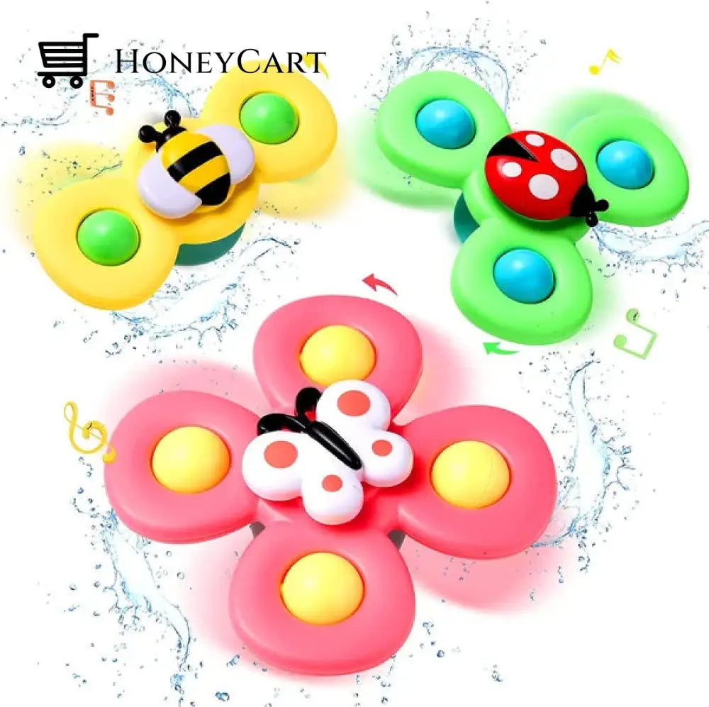 Suction Cup Spinner Toys Insects (3Pcs) Tool