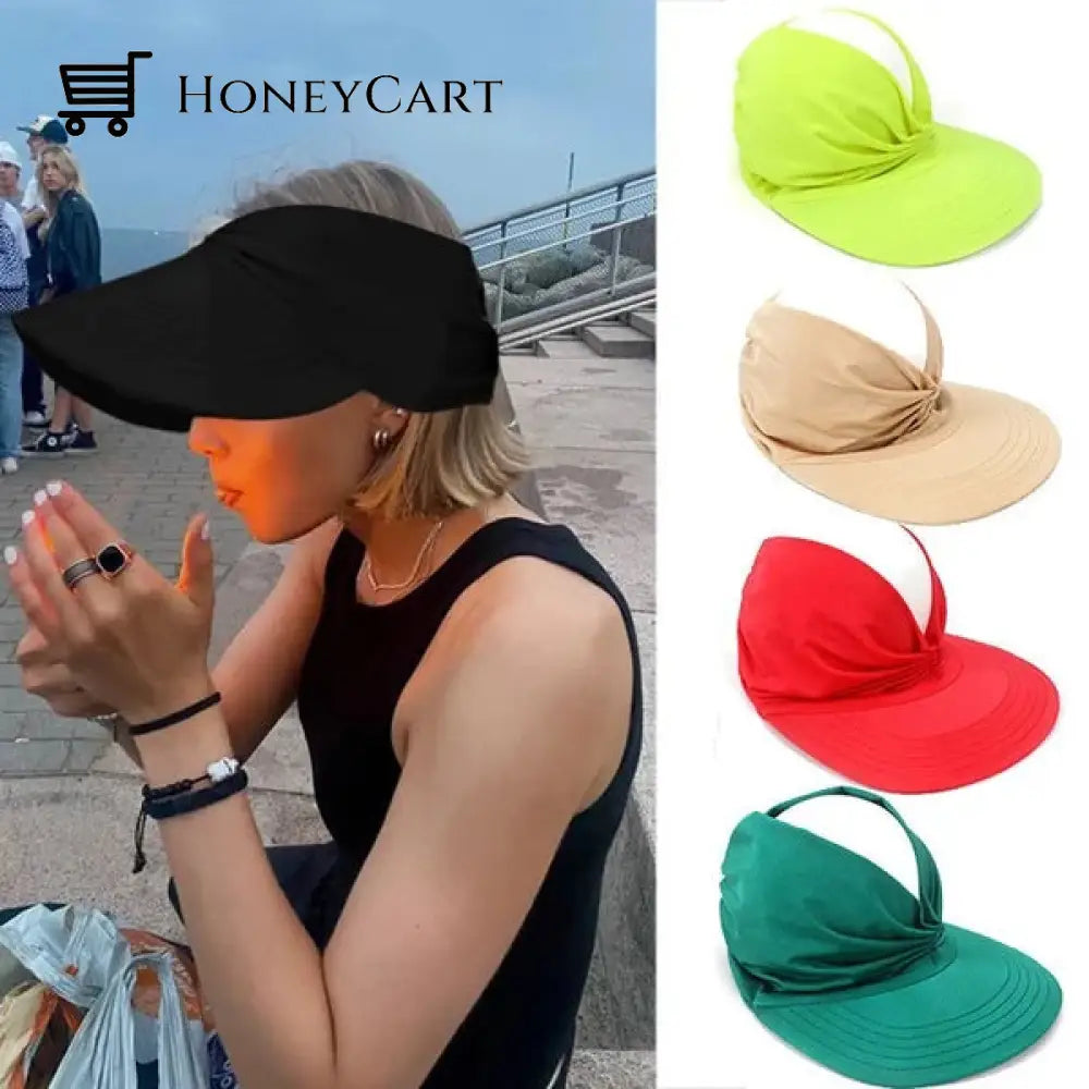 Summer Hot Sale 49% Off Womens Anti-Ultraviolet Elastic Top Hat Womens Sun Hat